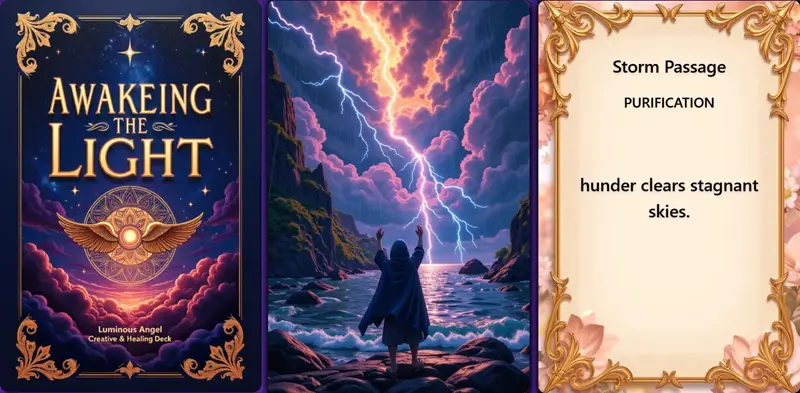 luminous angel oracle cards example